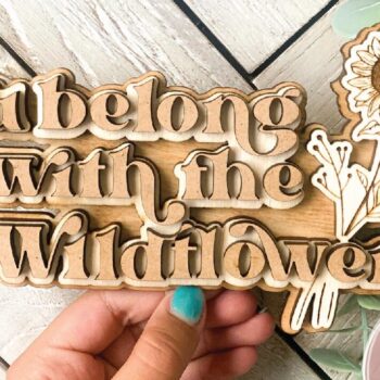 Intra απο ξύλο plywood 3mm-4mm πάχος – Ανήκετε στο αρχείο κοπής με λέιζερ Wildflowers Δίασταση  20x20 cm INTRAFABR-71541533 - Image 1