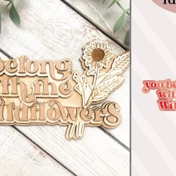 Intra απο ξύλο plywood 3mm-4mm πάχος – Ανήκετε στο αρχείο κοπής με λέιζερ Wildflowers Δίασταση  20x20 cm INTRAFABR-71541533 - Image 2