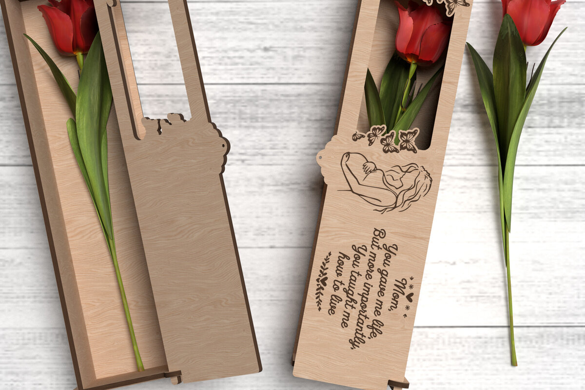 Intra απο ξύλο plywood 3mm-4mm πάχος – Με έμαθες να ζω - Mom Box Δίασταση  20x20 cm INTRAFABR-119418284