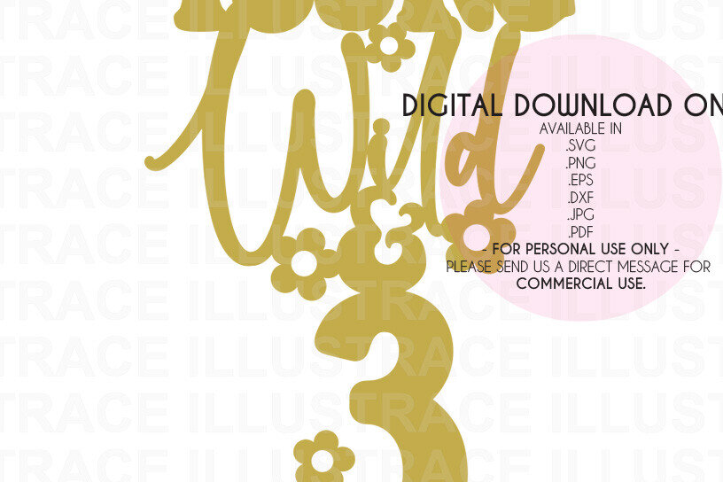 Intra απο ξύλο plywood 3mm-4mm πάχος – Young Wild και Three Cake Topper Δίασταση  20x20 cm INTRAFABR-85267439