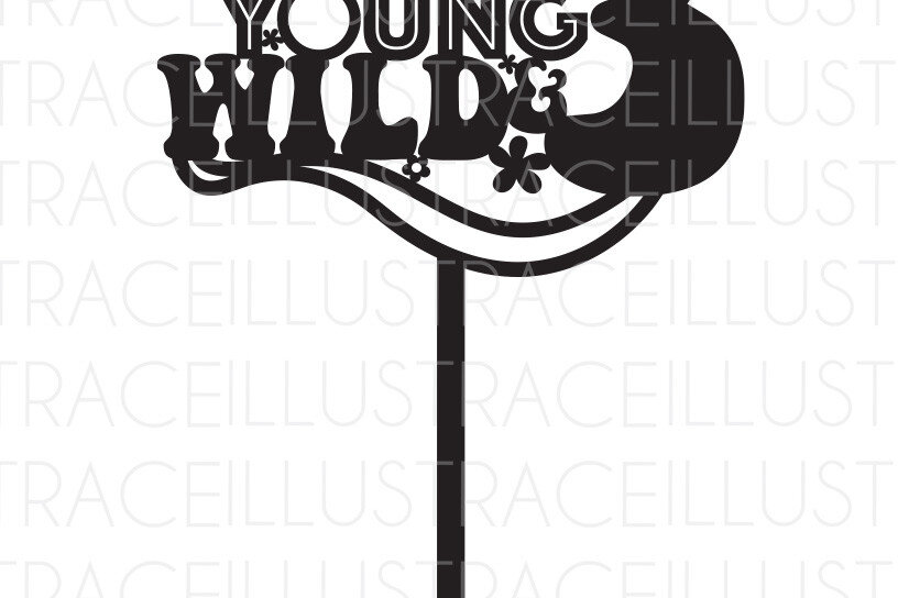 Intra απο ξύλο plywood 3mm-4mm πάχος – Young Wild Three Cake Topper Δίασταση  20x20 cm INTRAFABR-64576763