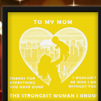 Intra απο ξύλο plywood 3mm-4mm πάχος – Είσαι η πιο δυνατή γυναίκα που ξέρω Δίασταση  20x20 cm INTRAFABR-27693563 - Image 2