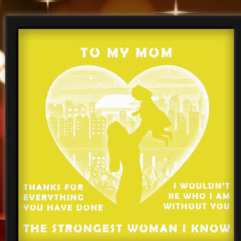 Intra απο ξύλο plywood 3mm-4mm πάχος – Είσαι η πιο δυνατή γυναίκα που ξέρω Δίασταση  20x20 cm INTRAFABR-27391128 - Image 2