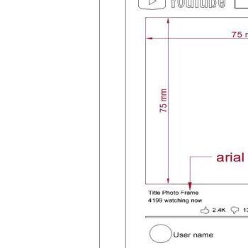 Intra απο ξύλο plywood 3mm-4mm πάχος – YouTube Frame Αρχείο Δίασταση  45x45 cm INTRAFABR-37058851 - Image 3