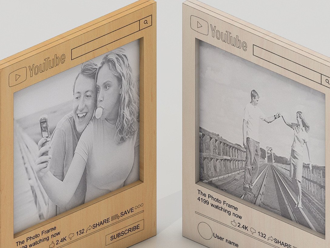 Intra απο ξύλο plywood 3mm-4mm πάχος – Προσαρμόσιμο πλαίσιο Youtube Social Media Δίασταση  20x20 cm INTRAFABR-40159163