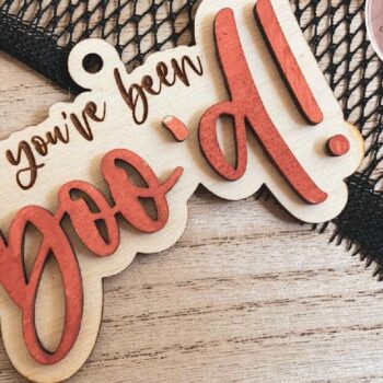 Intra απο ξύλο plywood 3mm-4mm πάχος – You've Been Boo'd Tag Δίασταση  20x20 cm INTRAFABR-74519501 - Image 3