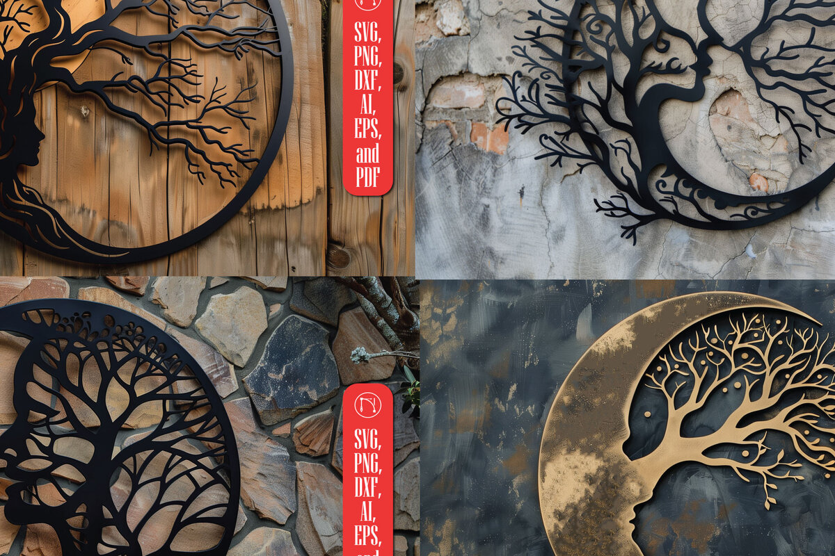 Intra απο ξύλο plywood 3mm-4mm πάχος – ΠακέτοYstical Moon Δίασταση  20x20 cm INTRAFABR-91149350