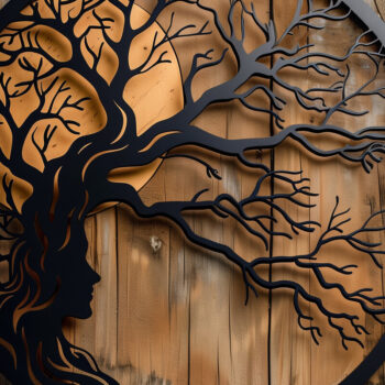 Intra απο ξύλο plywood 3mm-4mm πάχος – ΠακέτοYstical Moon Δίασταση  20x20 cm INTRAFABR-91149350 - Image 2