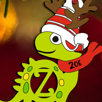 Intra απο ξύλο plywood 3mm-4mm πάχος – Χριστουγεννιάτικο στολίδι Z Dino Letter Δίασταση 20x20 cm INTRAFABR-111730363 - Image 1