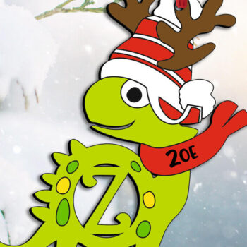 Intra απο ξύλο plywood 3mm-4mm πάχος – Χριστουγεννιάτικο στολίδι Z Dino Letter Δίασταση 20x20 cm INTRAFABR-111730363 - Image 3