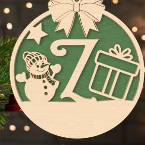 Intra απο ξύλο plywood 3mm-4mm πάχος – Z Αρχικό Χριστουγεννιάτικο Στολίδι Δίασταση  20x20 cm INTRAFABR-107430776