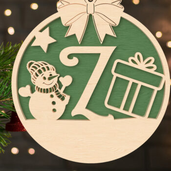 Intra απο ξύλο plywood 3mm-4mm πάχος – Z Αρχικό Χριστουγεννιάτικο Στολίδι Δίασταση 20x20 cm INTRAFABR-107430776 - Image 1