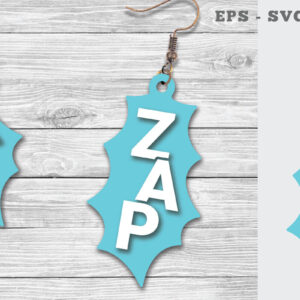 Intra απο ξύλο plywood 3mm-4mm πάχος – Σκουλαρίκια Zap Δίασταση  5x5 cm INTRAFABR-112070844