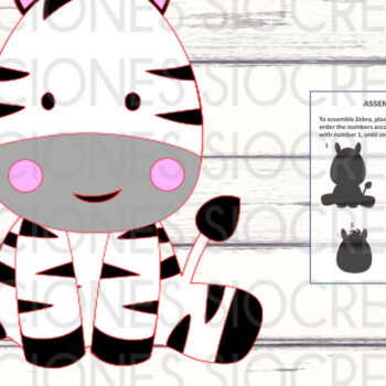 Intra απο ξύλο plywood 3mm-4mm πάχος – Zebra 3D Δίασταση  20x20 cm INTRAFABR-75643779 - Image 2