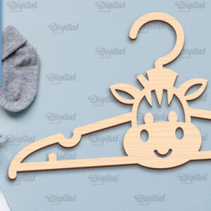 Intra απο ξύλο plywood 3mm-4mm πάχος – Κρεμάστρα μωρού Zebra με λέιζερ Δίασταση  20x20 cm INTRAFABR-99139391