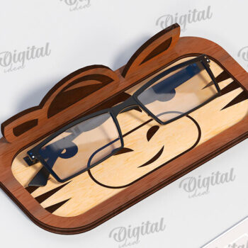 Intra απο ξύλο plywood 3mm-4mm πάχος – Κοπή με λέιζερ θήκη γυαλιών Zebra Δίασταση  20x20 cm INTRAFABR-116204320 - Image 1