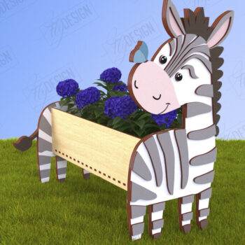 Intra απο ξύλο plywood 3mm-4mm πάχος – Ζέβρα Flower Stand Κοπή λέιζερ | Κήπος Δίασταση  20x20 cm INTRAFABR-120427622 - Image 1