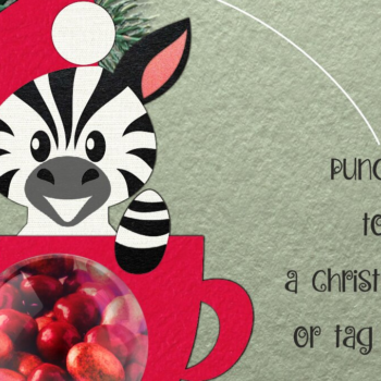 Intra απο ξύλο plywood 3mm-4mm πάχος – Zebra in a Cup | Christmas Candy Dome Δίασταση  20x20 cm INTRAFABR-85099756 - Image 3