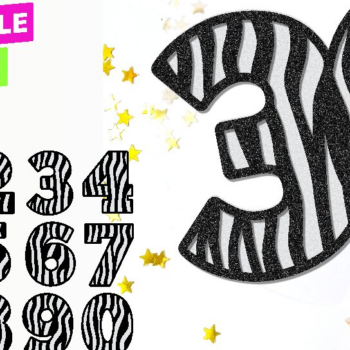 Intra απο ξύλο plywood 3mm-4mm πάχος – Zebra Numbers 3D Δίασταση  20x20 cm INTRAFABR-104384864 - Image 1