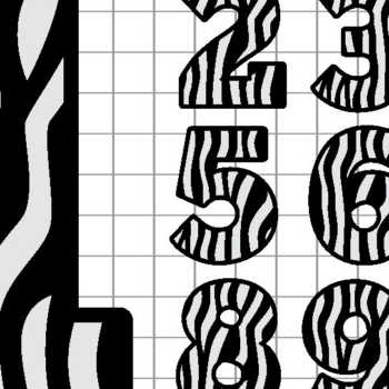 Intra απο ξύλο plywood 3mm-4mm πάχος – Zebra Numbers 3D Δίασταση  20x20 cm INTRAFABR-104384864 - Image 2