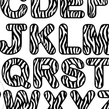 Intra απο ξύλο plywood 3mm-4mm πάχος – Αλφάβητο γραμμάτων εκτύπωσης Zebra ή Tiger Δίασταση  20x20 cm INTRAFABR-78144238 - Image 5