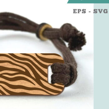 Intra απο ξύλο plywood 3mm-4mm πάχος – Βραχιόλι Zebra Texture Δίασταση  20x20 cm INTRAFABR-105090731 - Image 1