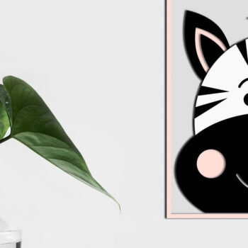 Intra απο ξύλο plywood 3mm-4mm πάχος – Πάνελ τοίχου Zebra, Πρότυπο κοπής με λέιζερ Δίασταση  40x30 cm INTRAFABR-100496460 - Image 2