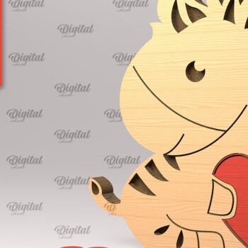 Intra απο ξύλο plywood 3mm-4mm πάχος – Ζέβρα Ξύλινο παζλ Δίασταση  20x20 cm INTRAFABR-97714978 - Image 1