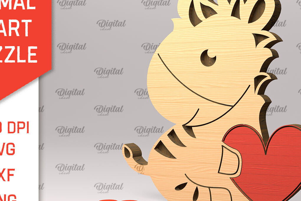 Intra απο ξύλο plywood 3mm-4mm πάχος – Ζέβρα Ξύλινο παζλ Δίασταση  20x20 cm INTRAFABR-97714978