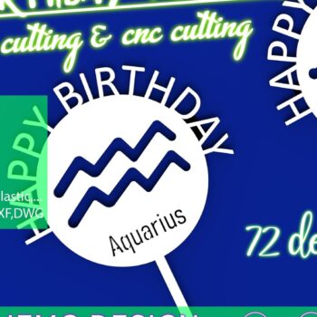 Intra απο ξύλο plywood 3mm-4mm πάχος – Zodiac Birthday Topper Collection Δίασταση  20x20 cm INTRAFABR-31907199 - Image 1
