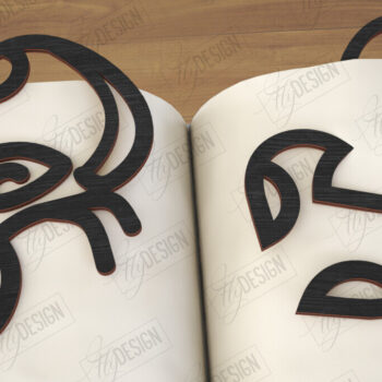 Intra απο ξύλο plywood 3mm-4mm πάχος – Zodiac Bookmark | Αστρολογία |Ζώδιο Δίασταση  20x20 cm INTRAFABR-116413021 - Image 1