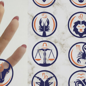 Intra απο ξύλο plywood 3mm-4mm πάχος – Zodiac Keychain Bundle Astrology Δίασταση  5x5 cm INTRAFABR-81814546