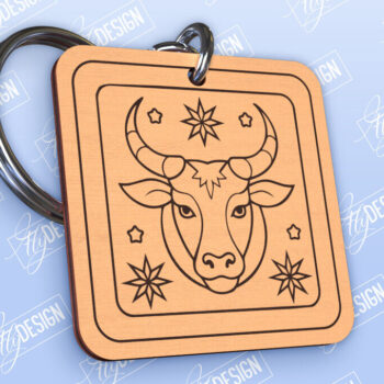 Intra απο ξύλο plywood 3mm-4mm πάχος – Πακέτο σχεδίασης κοπής λέιζερ μπρελόκ Zodiac Δίασταση  5x5 cm INTRAFABR-98551840 - Image 7