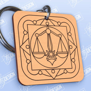 Intra απο ξύλο plywood 3mm-4mm πάχος – Πακέτο σχεδίασης κοπής λέιζερ μπρελόκ Zodiac Δίασταση  5x5 cm INTRAFABR-98551840 - Image 9