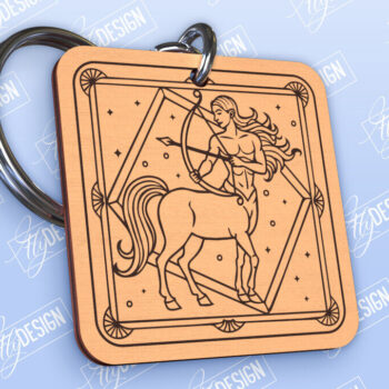 Intra απο ξύλο plywood 3mm-4mm πάχος – Πακέτο σχεδίασης κοπής λέιζερ μπρελόκ Zodiac Δίασταση  5x5 cm INTRAFABR-98551840 - Image 11