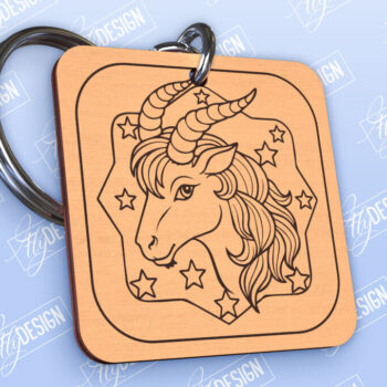 Intra απο ξύλο plywood 3mm-4mm πάχος – Πακέτο σχεδίασης κοπής λέιζερ μπρελόκ Zodiac Δίασταση  5x5 cm INTRAFABR-98551840 - Image 12