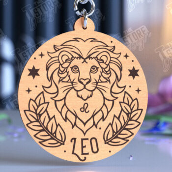 Intra απο ξύλο plywood 3mm-4mm πάχος – Πακέτο σχεδίασης κοπής λέιζερ μπρελόκ Zodiac Δίασταση  5x5 cm INTRAFABR-98273439 - Image 3