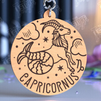 Intra απο ξύλο plywood 3mm-4mm πάχος – Πακέτο σχεδίασης κοπής λέιζερ μπρελόκ Zodiac Δίασταση  5x5 cm INTRAFABR-98273439 - Image 8