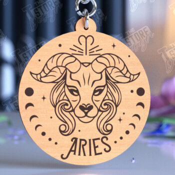 Intra απο ξύλο plywood 3mm-4mm πάχος – Πακέτο σχεδίασης κοπής λέιζερ μπρελόκ Zodiac Δίασταση  5x5 cm INTRAFABR-98273439 - Image 10