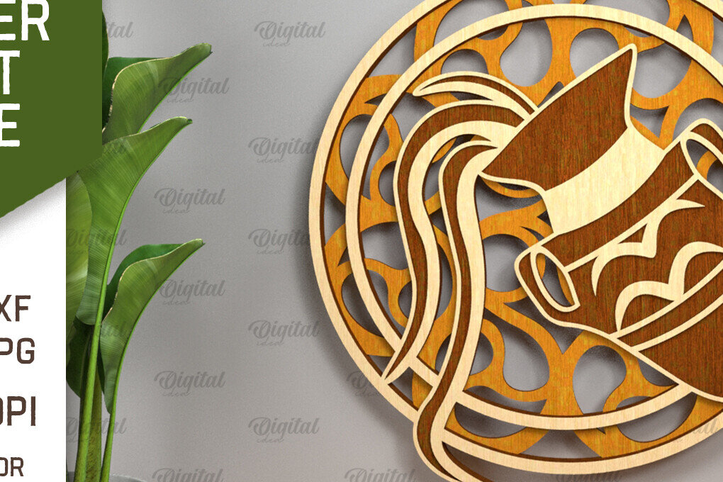 Intra απο ξύλο plywood 3mm-4mm πάχος – Αρχείο κοπής με λέιζερ ZODIAC. Ωροσκόπιο με στρώσεις Δίασταση  20x20 cm INTRAFABR-93641322