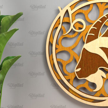 Intra απο ξύλο plywood 3mm-4mm πάχος – Αρχείο κοπής με λέιζερ ZODIAC. Ωροσκόπιο με στρώσεις Δίασταση  20x20 cm INTRAFABR-93641461 - Image 1