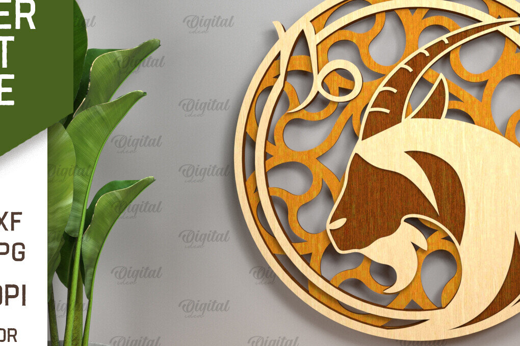 Intra απο ξύλο plywood 3mm-4mm πάχος – Αρχείο κοπής με λέιζερ ZODIAC. Ωροσκόπιο με στρώσεις Δίασταση  20x20 cm INTRAFABR-93641461