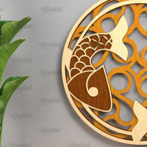 Intra απο ξύλο plywood 3mm-4mm πάχος – Αρχείο κοπής με λέιζερ ZODIAC. Ωροσκόπιο με στρώσεις Δίασταση  20x20 cm INTRAFABR-93641543