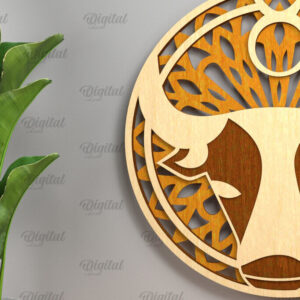 Intra απο ξύλο plywood 3mm-4mm πάχος – Αρχείο κοπής με λέιζερ ZODIAC. Ωροσκόπιο με στρώσεις Δίασταση  20x20 cm INTRAFABR-93641664