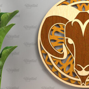 Intra απο ξύλο plywood 3mm-4mm πάχος – Αρχείο κοπής με λέιζερ ZODIAC. Ωροσκόπιο με στρώσεις Δίασταση  20x20 cm INTRAFABR-93641840