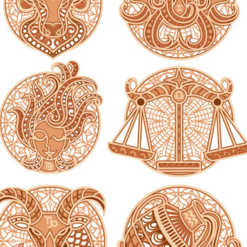 Intra απο ξύλο plywood 3mm-4mm πάχος – Αρχεία κοπής με λέιζερ Zodiac | Ωροσκόπιο Δίασταση  20x20 cm INTRAFABR-21496240 - Image 8