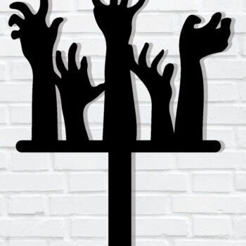 Intra απο ξύλο plywood 3mm-4mm πάχος – Zombie Hands Metal Garden Stakes Decor Δίασταση  20x20 cm INTRAFABR-101275479 - Image 3