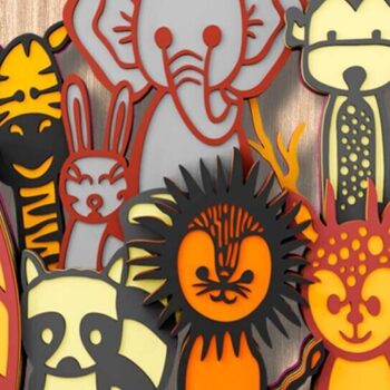 Intra απο ξύλο plywood 3mm-4mm πάχος – Αρχεία κοπής λέιζερ πολλαπλών επιπέδων Zoo 3D Δίασταση  20x20 cm INTRAFABR-109512142 - Image 2