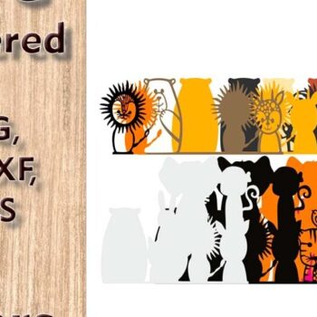 Intra απο ξύλο plywood 3mm-4mm πάχος – Αρχεία κοπής λέιζερ πολλαπλών επιπέδων Zoo 3D Δίασταση  20x20 cm INTRAFABR-109512142 - Image 3