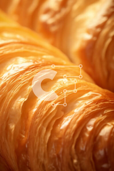 Intra Συλλεκτικό Ξύλινο Παζλ Plywood  4mm - Φρεσκοψημένα κρουασάν από κοντά Σε Ξύλινο Κουτί - Διαστάσεις: 10x10 cm – 25 κομμάτια